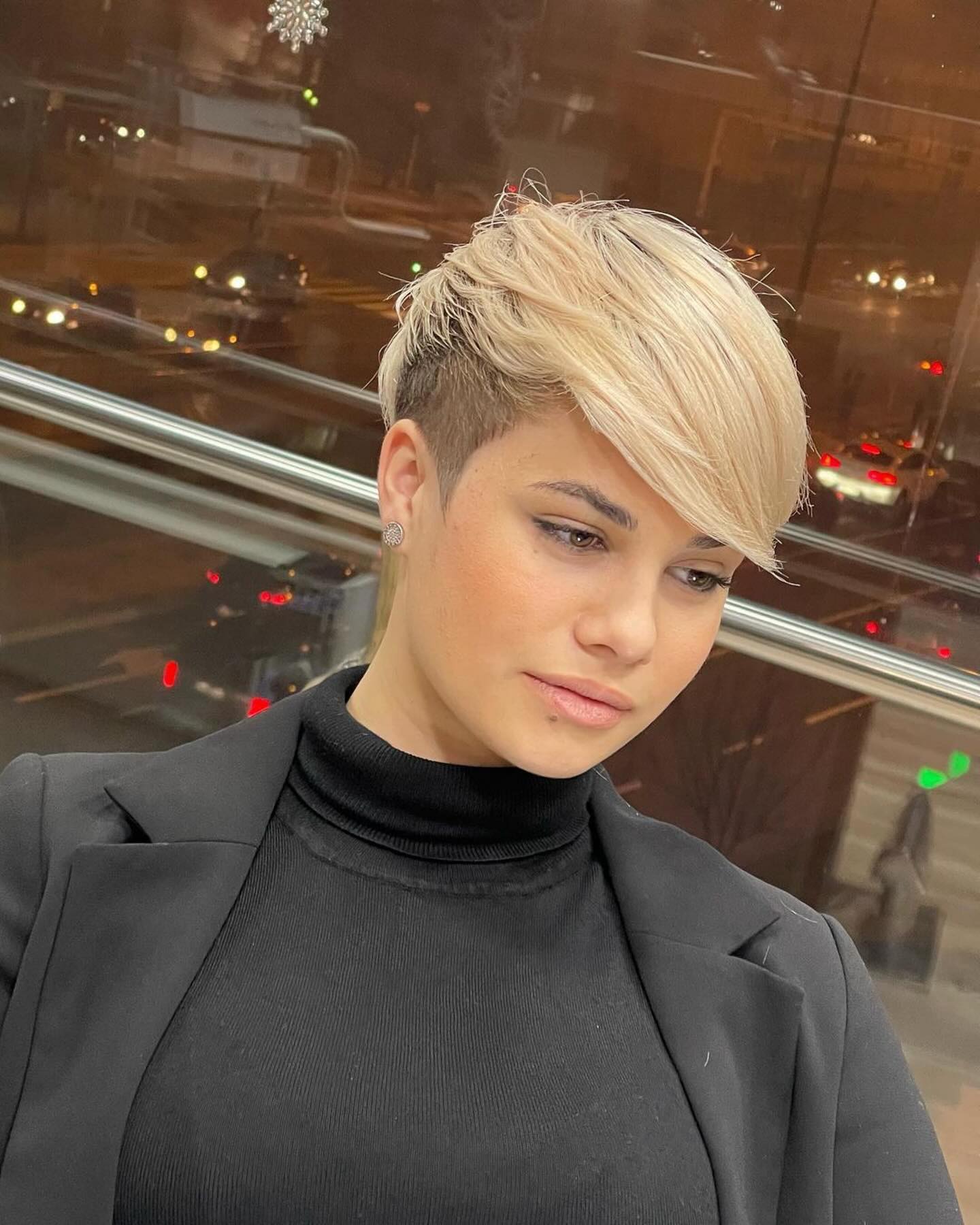 25. Blonde Ambition Long Pixie Cut - Long Pixie Cut for Trendy Hairstyle