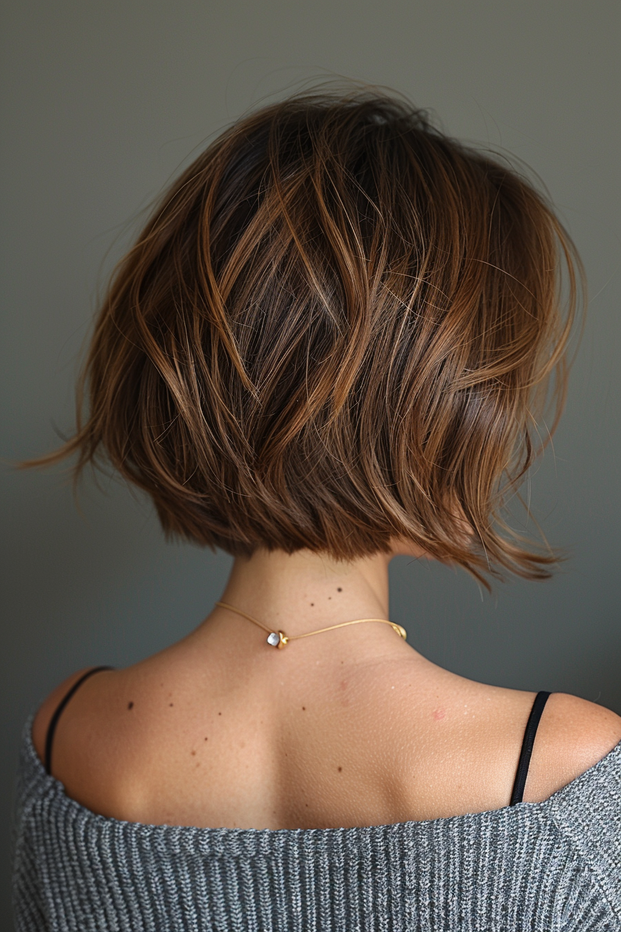 25. Edgy Short Bob with Highlights - Short Hairstyles For Women Over 40 - Short Hairstyles For Women Over 40