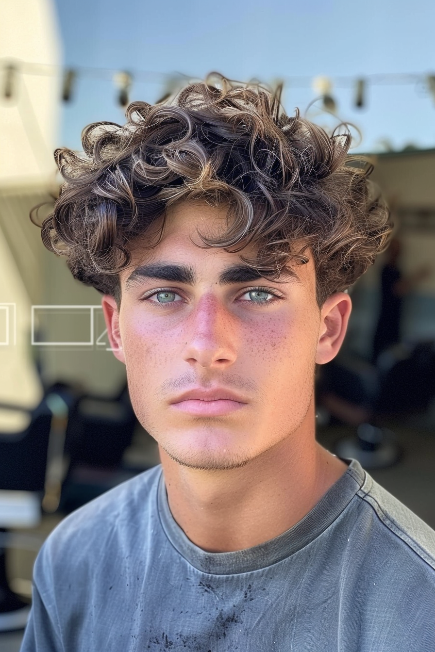 3. Medium Length Waves (Haircuts For Men With Curly Hair) - Haircuts For Men With Curly Hair