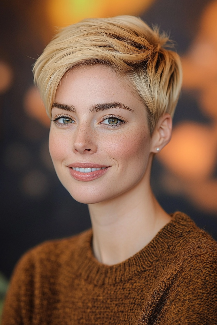 35. Classic Pixie with Golden Blonde (Short Hairstyles For Women) - Short Hairstyles For Women