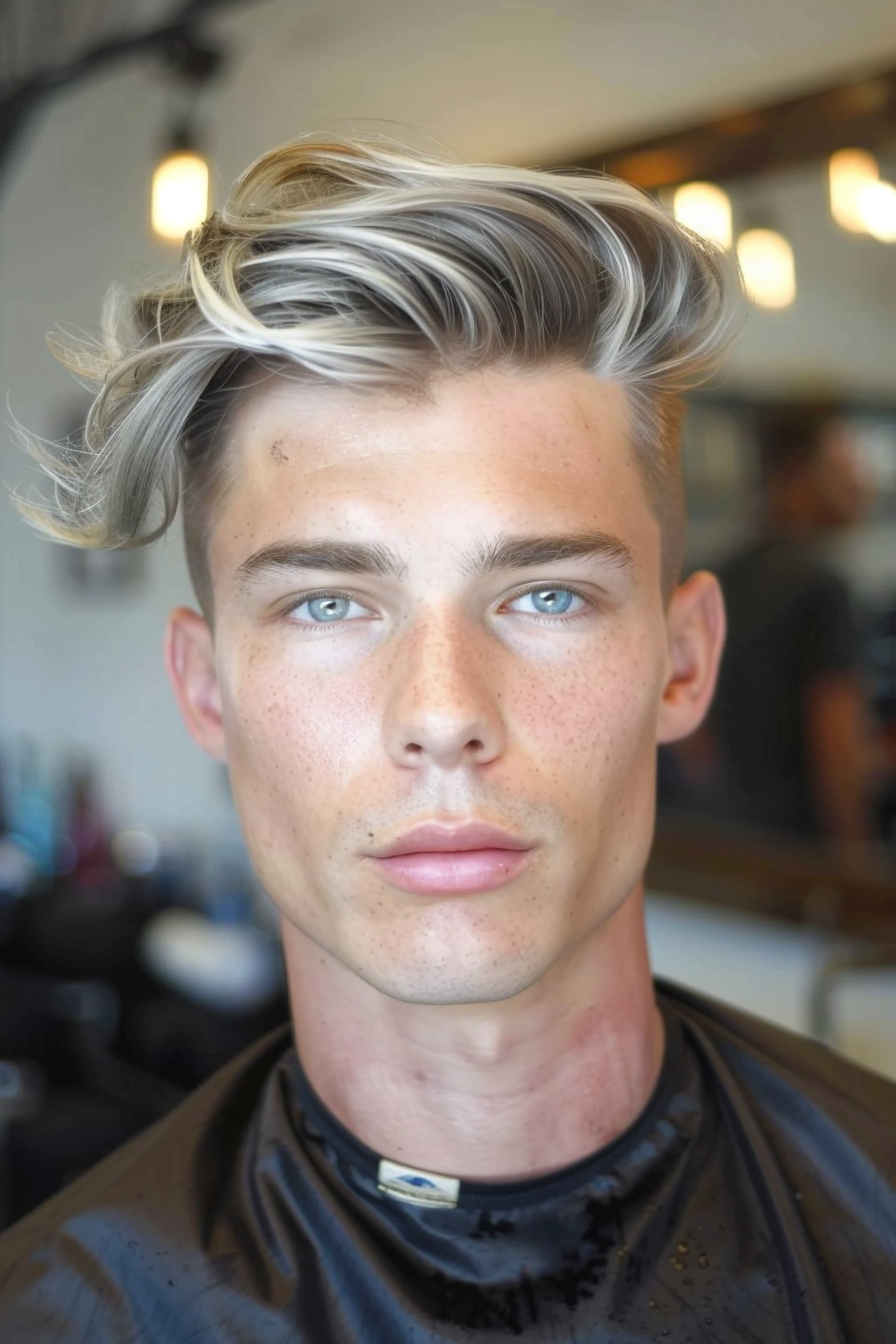 4. Slicked Back Silver (Haircuts For Men With Thin Hair) - Haircuts For Men With Thin Hair
