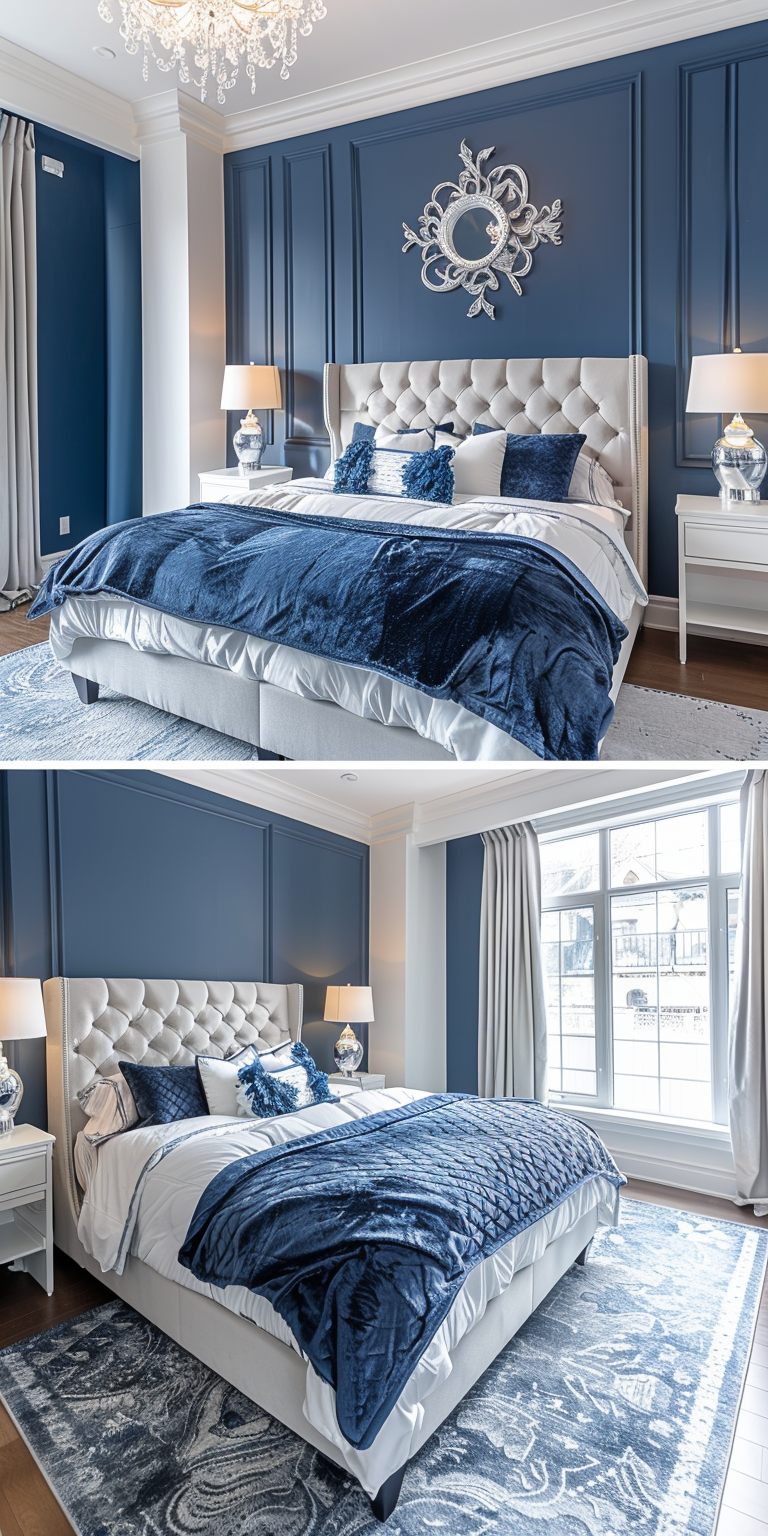 60 Elegant Blue and White Bedroom Design and Decor Ideas – CreativeBooster