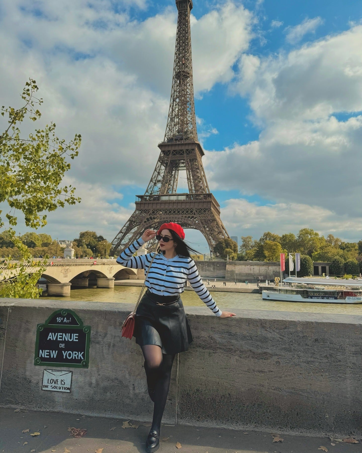 5. Stripes and Leather by the Seine (Paris Outfits)