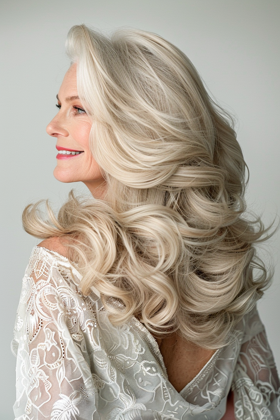 50. Voluminous Blowout - Bob Hairstyles For Women Over 50