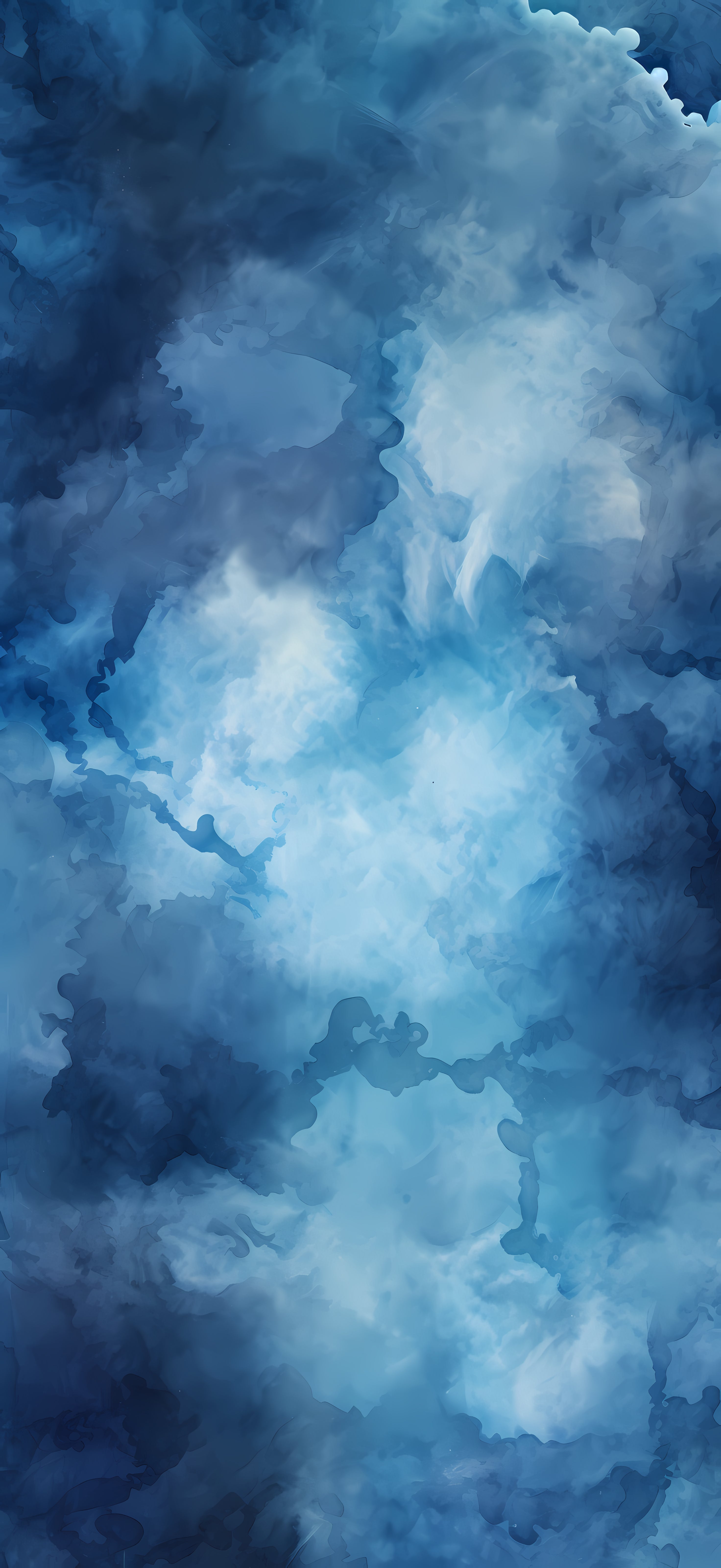 Watercolor Dark Blue iPhone Wallpaper 4k HD