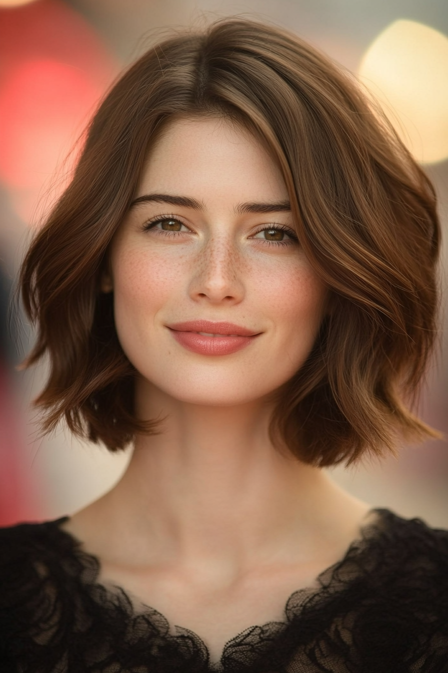 6. Layered Lob with Ash Brown (Short Hairstyles For Women) - Short Hairstyles For Women