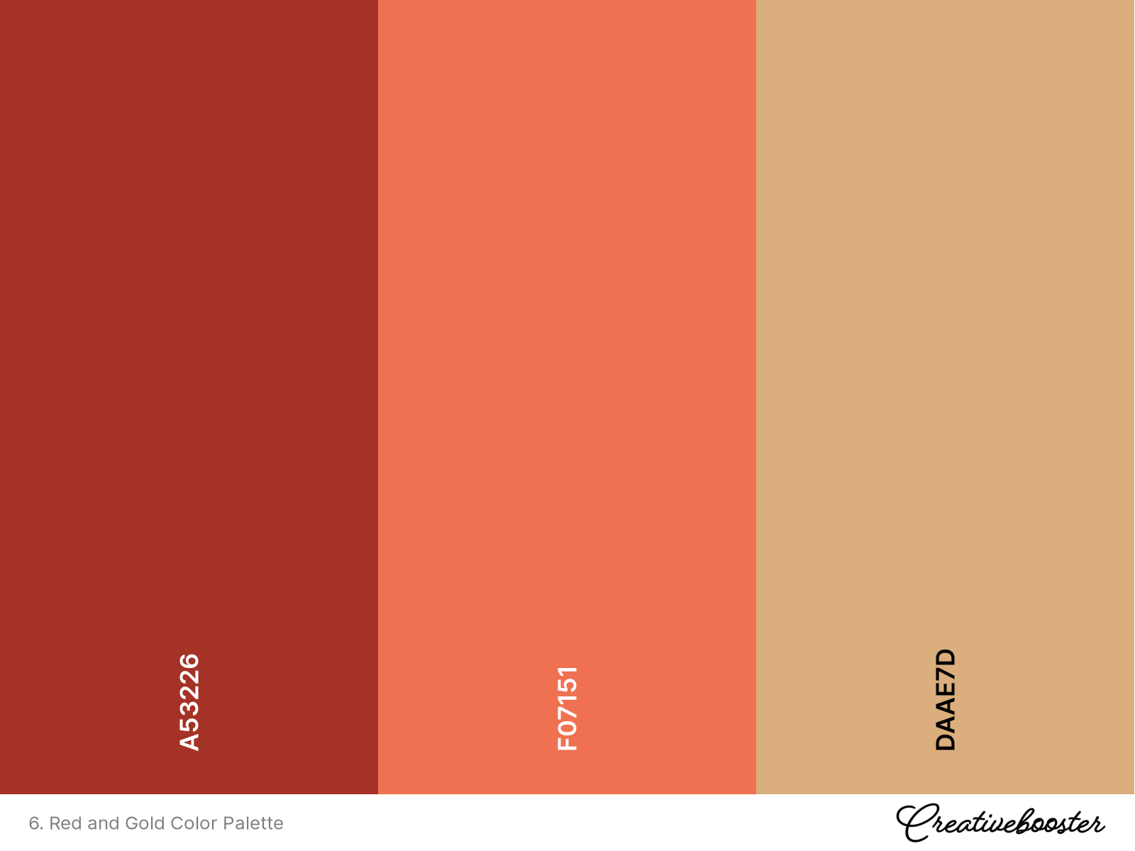 6. Red and Gold Color Palette