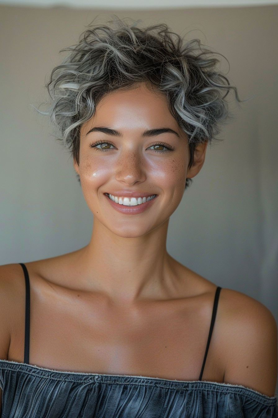 6. Soft Natural Pixie for Grey Hair - Short Curly Hairstyles For Women - Short Curly Hairstyles For Women