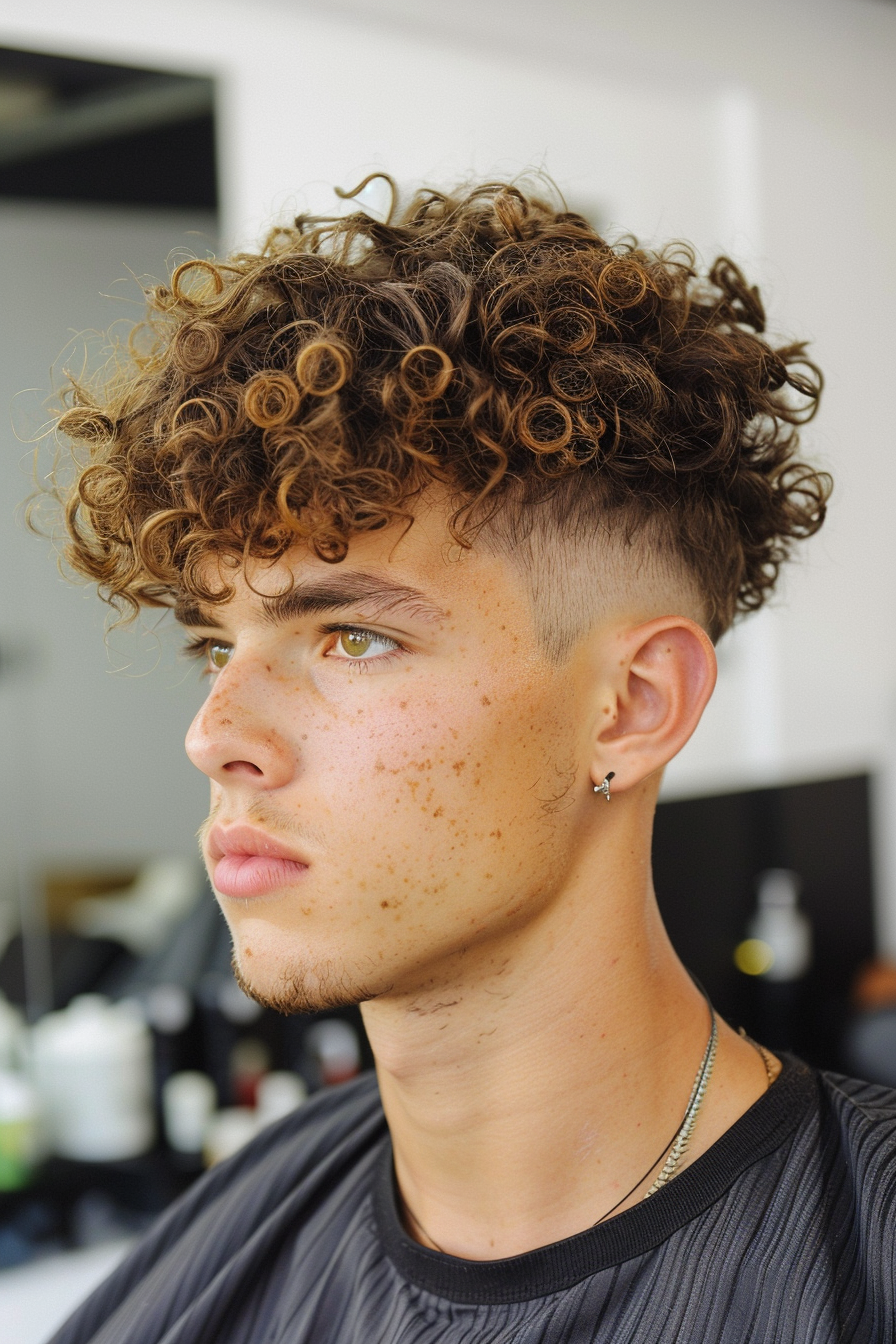 6. Stylish Curly Undercut (Haircuts For Men With Curly Hair) - Haircuts For Men With Curly Hair