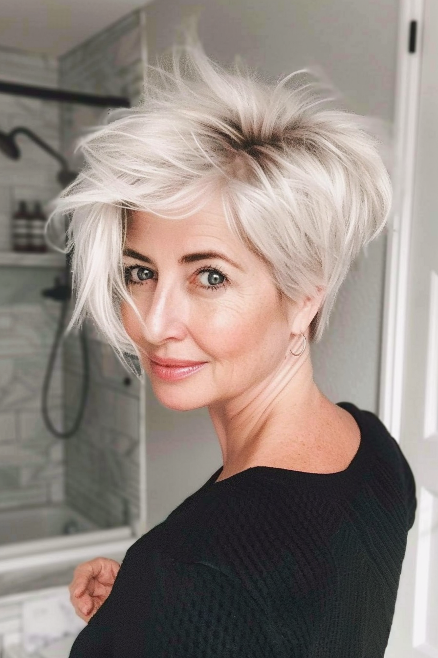 7. Tousled Pixie - Short Haircuts For Older Women