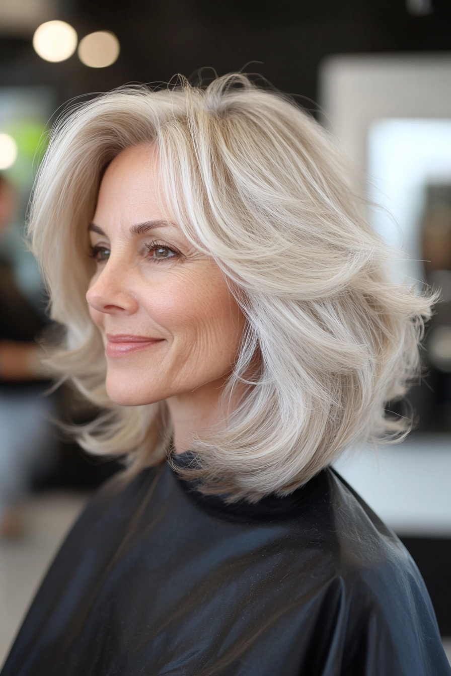 8. Long Layered Bob with Soft Curls (Layered Hairstyles For Women Over 50) - Layered Hairstyles For Women Over 50