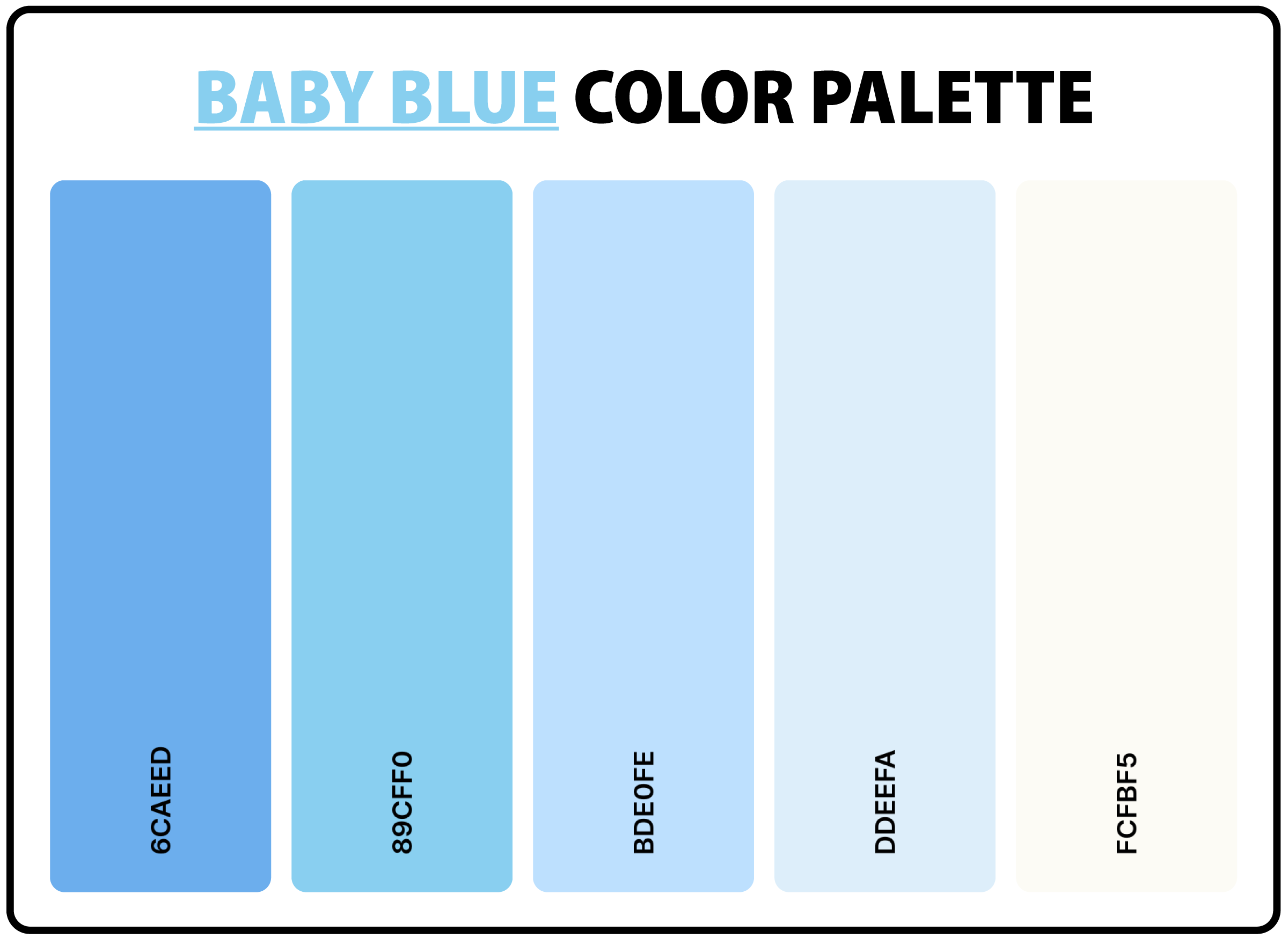 Color scheme palette image  Light blue color code, Blue color schemes, Baby  blue colour