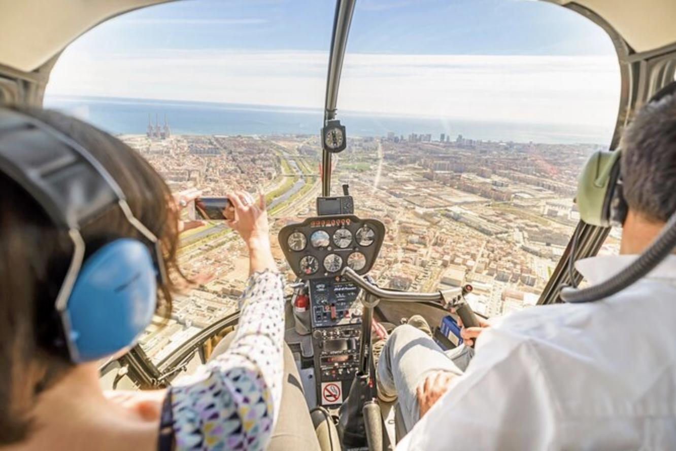Barcelona's Coastline Helicopter Flight
