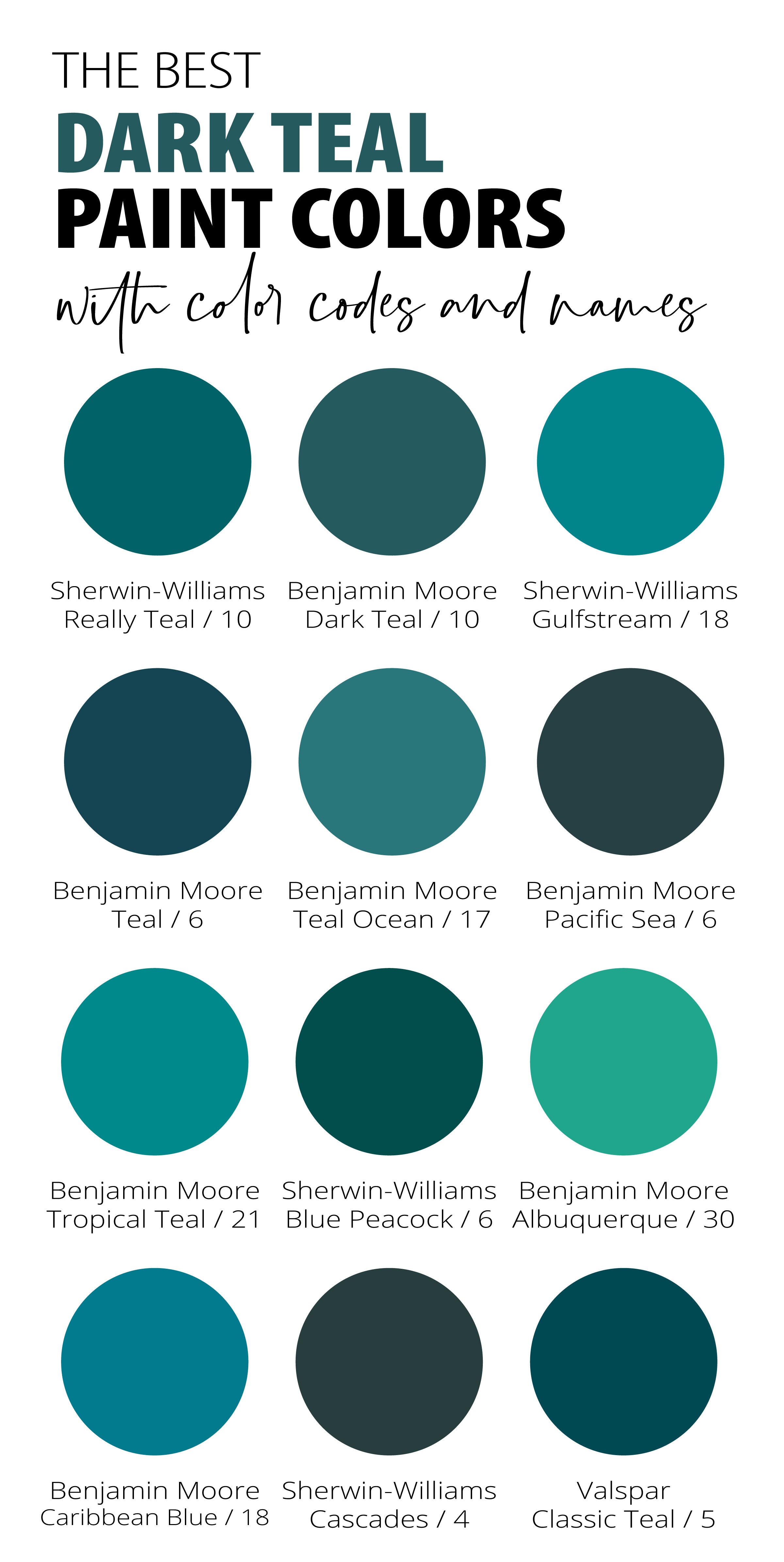 50+ Best Teal Paint Colors to Buy in 2024 (Home Interior & Exterior) –  CreativeBooster