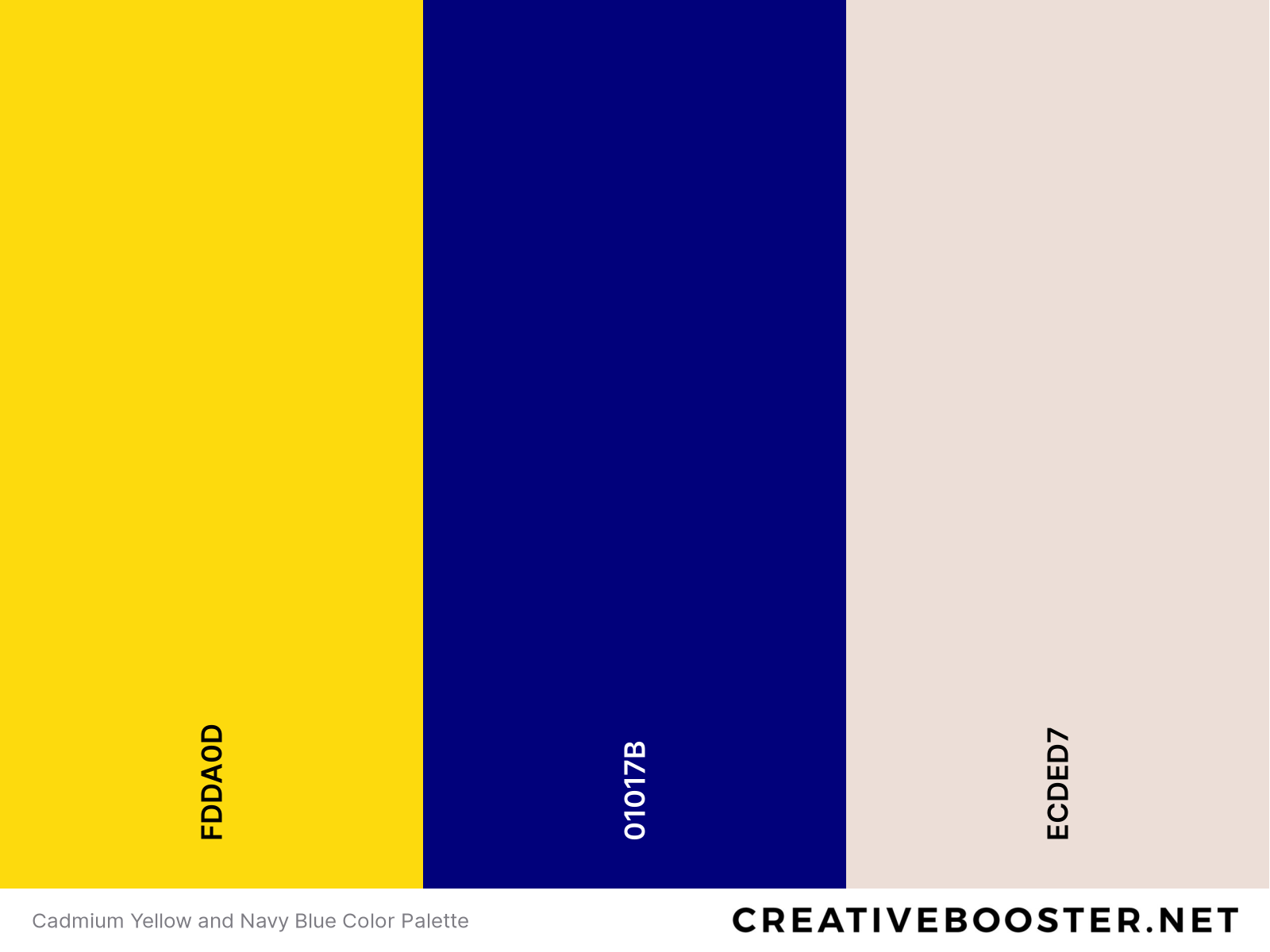 Cadmium Yellow and Navy Blue Color Palette
