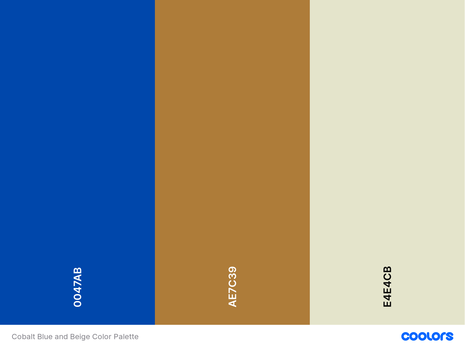 Cobalt Blue and Beige Color Palette