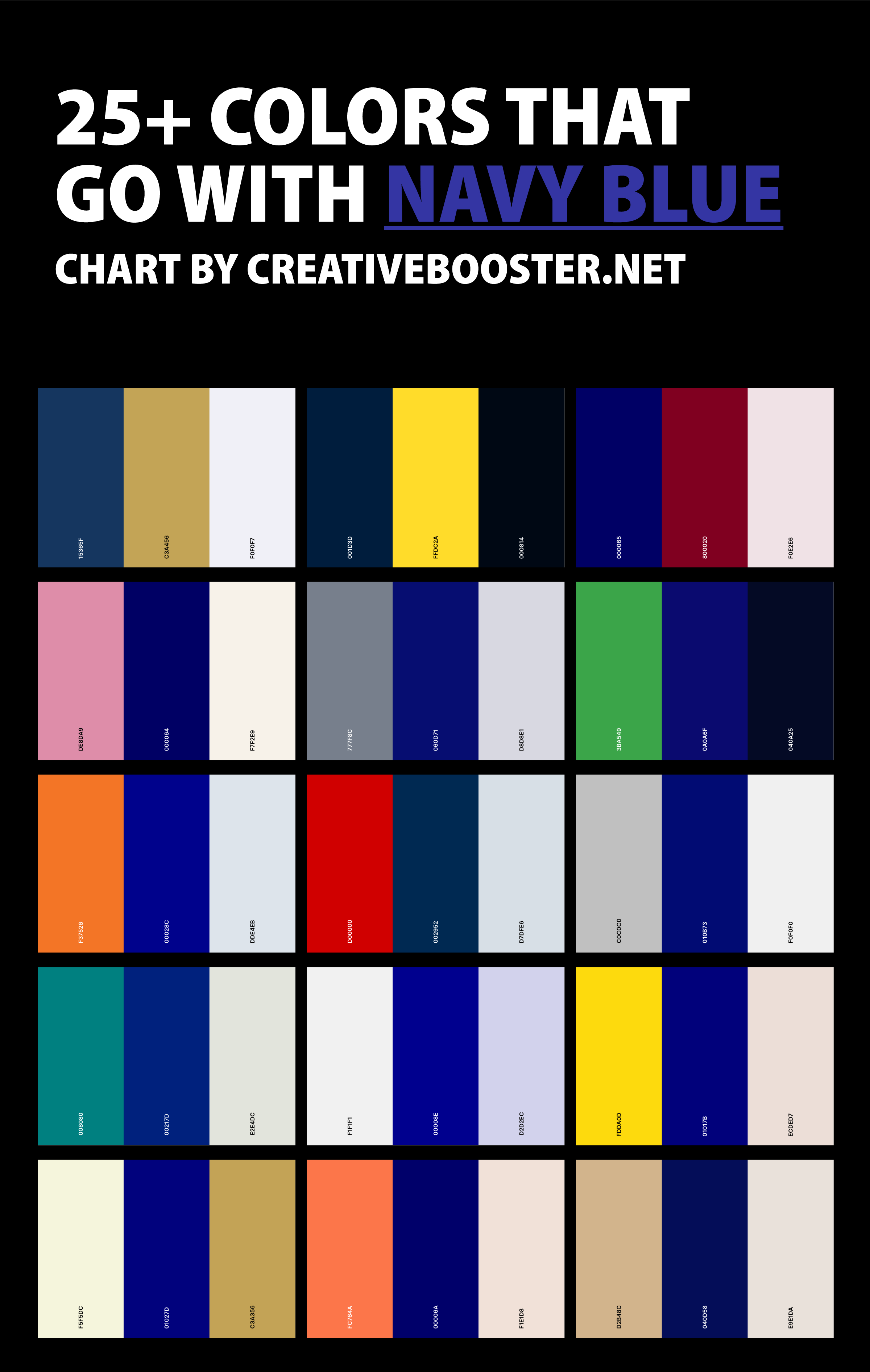 25+ Best Colors That Go With Navy Blue (Color Palettes) – CreativeBooster