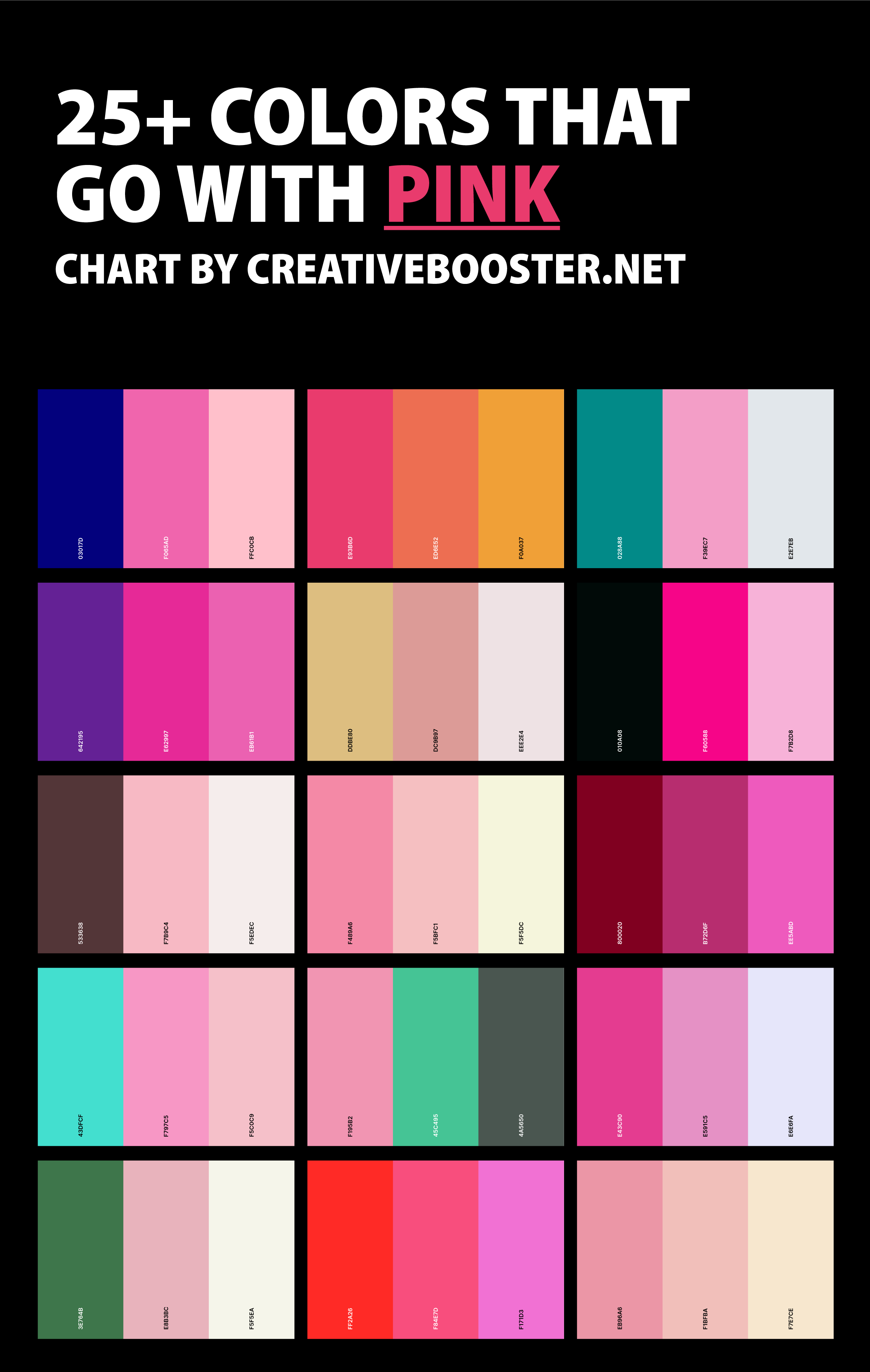 25+ Best Colors That Go With Pink: Pink Color Palettes – CreativeBooster