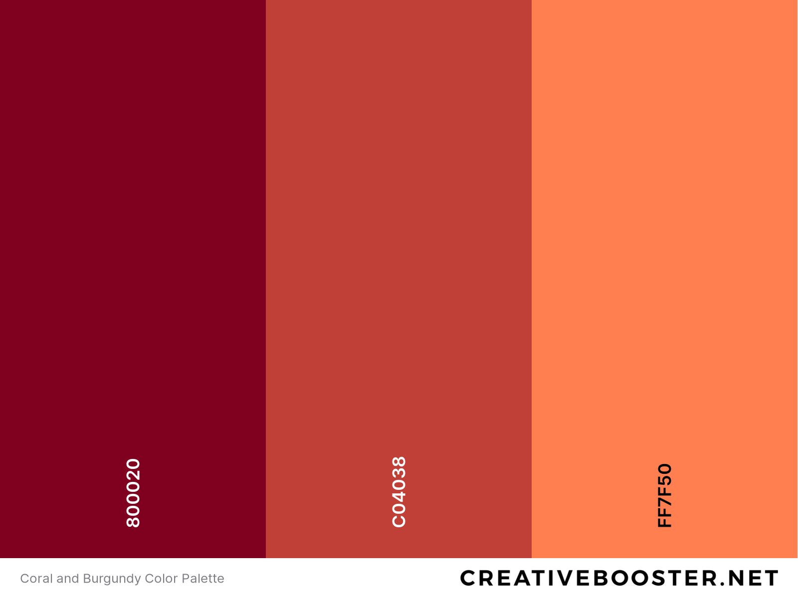Coral and Burgundy Color Palette