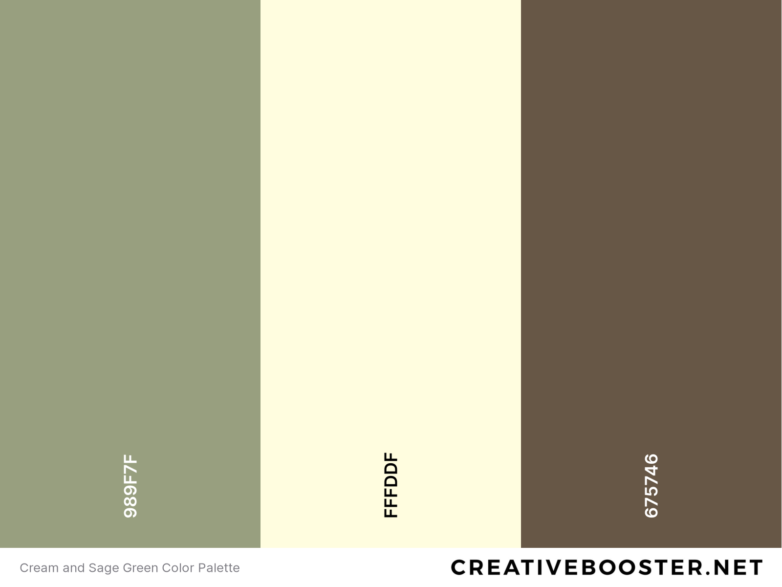 Cream and Sage Green Color Palette