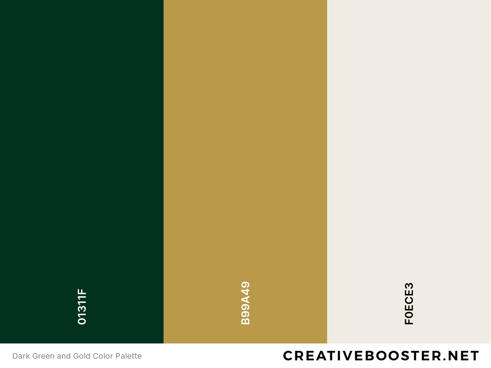 Dark Green and Gold Color Palette