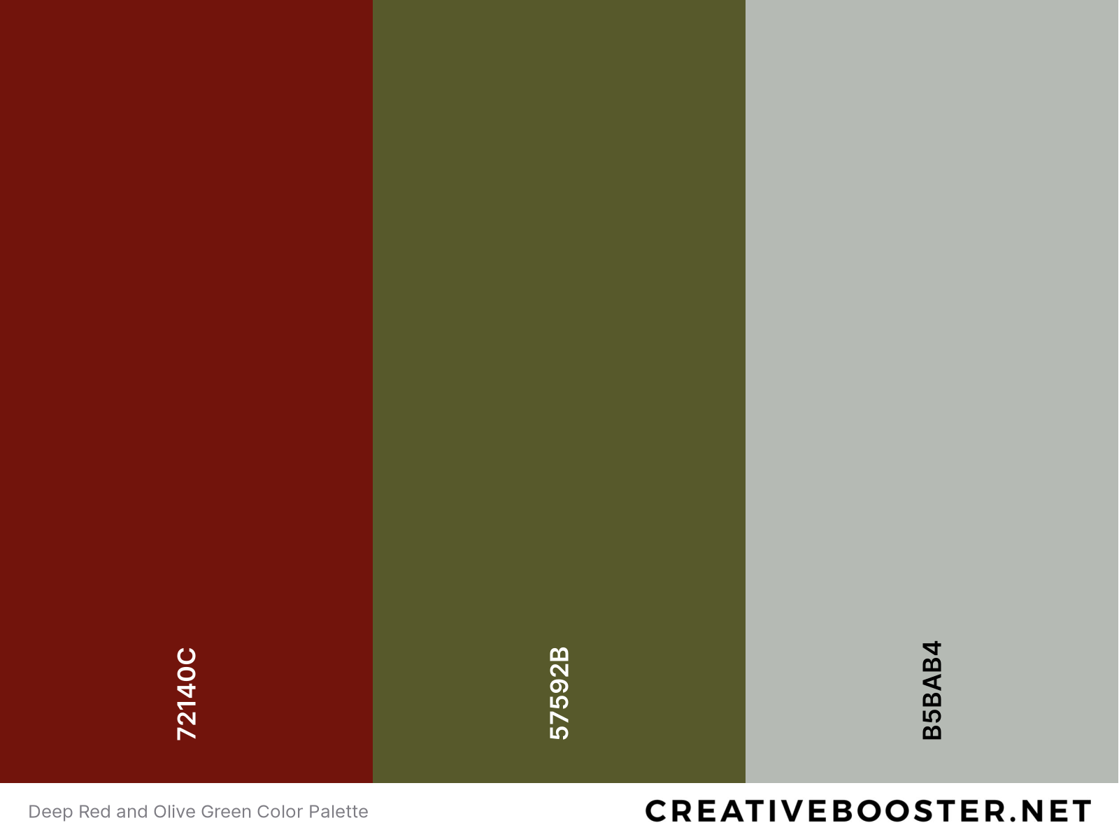 Deep Red and Olive Green Color Palette