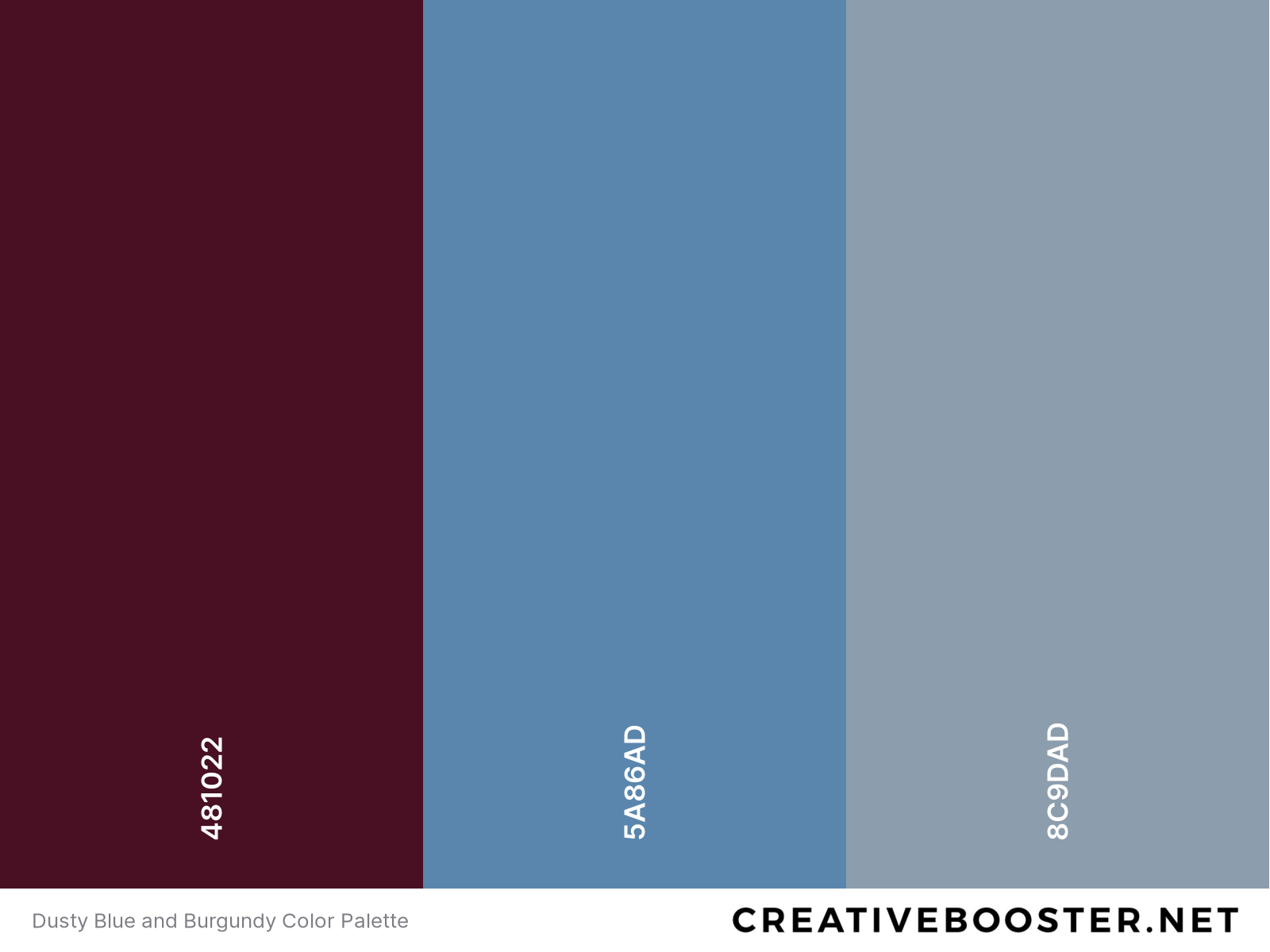 Dusty Blue and Burgundy Color Palette