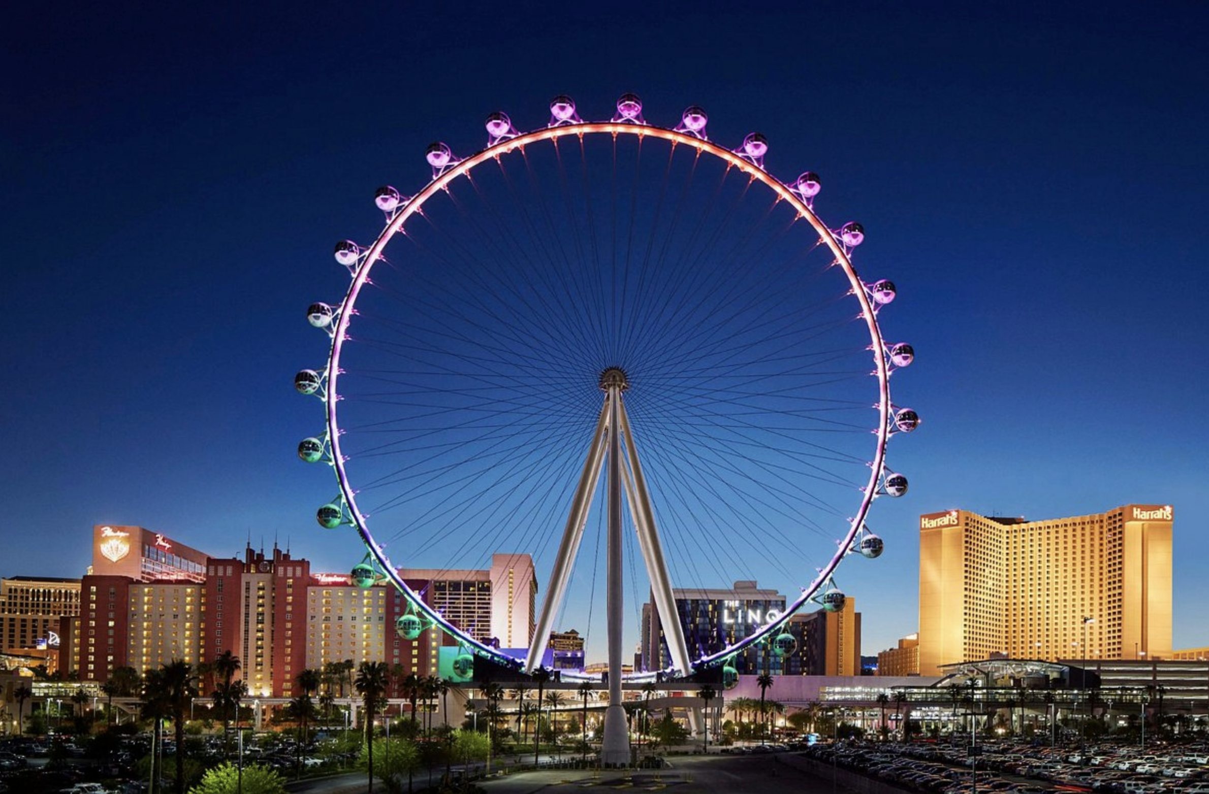 Enjoy the view from the High Roller Ferris wheel
