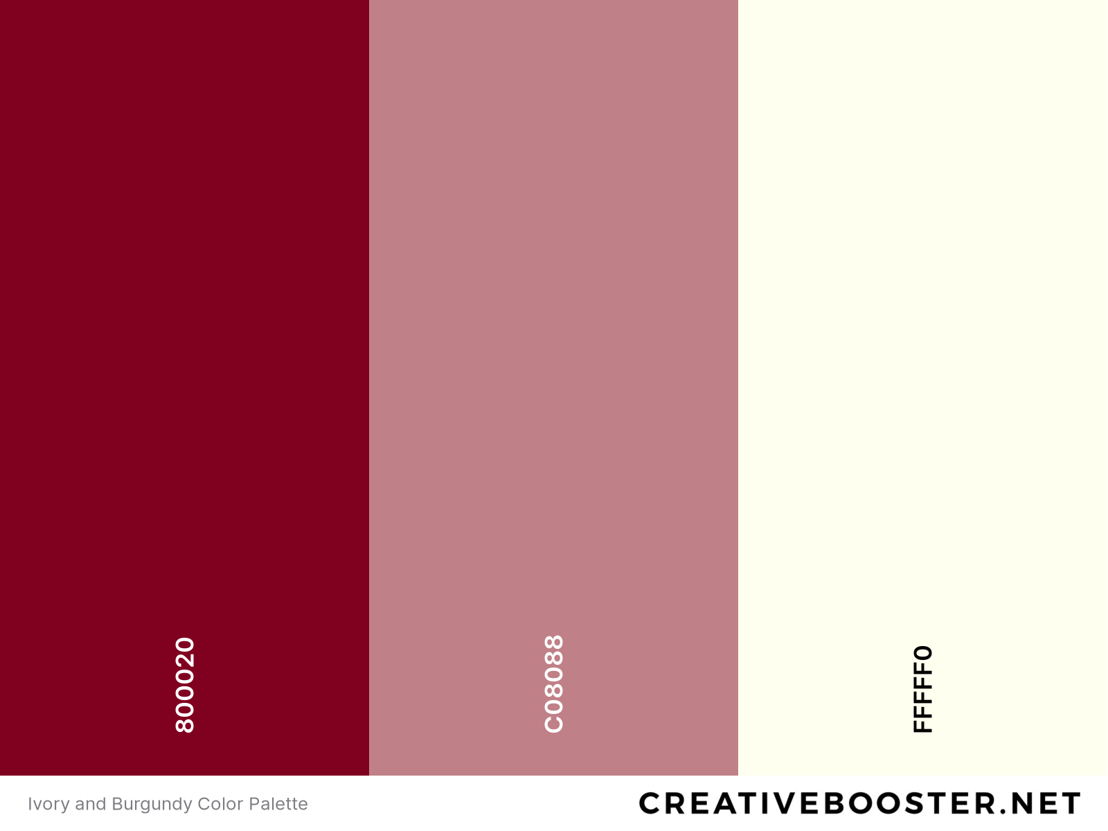 Ivory and Burgundy Color Palette