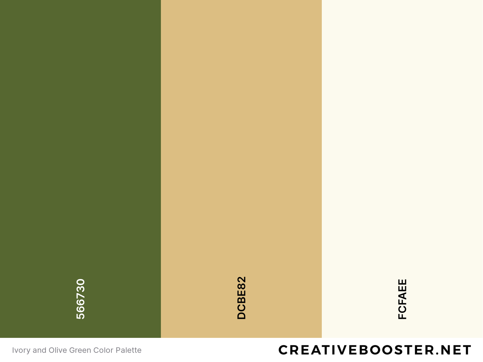 Ivory and Olive Green Color Palette
