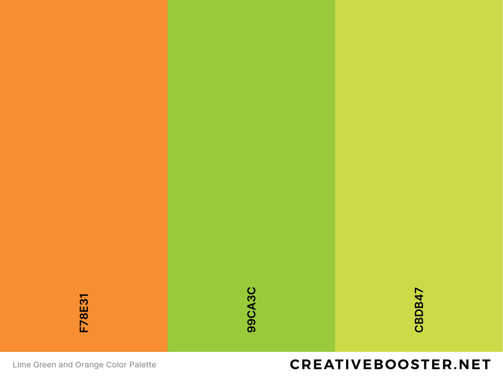 Lime Green and Orange Color Palette