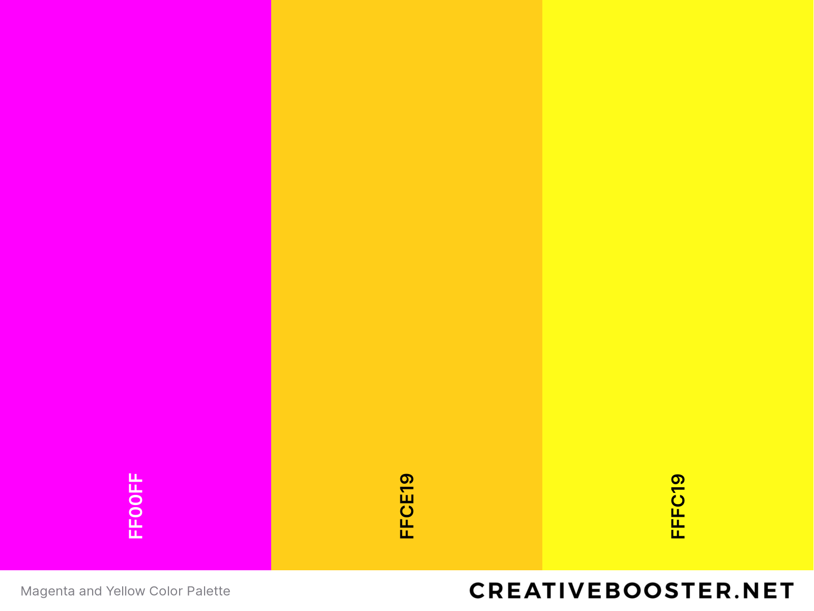 Magenta and Yellow Color Palette