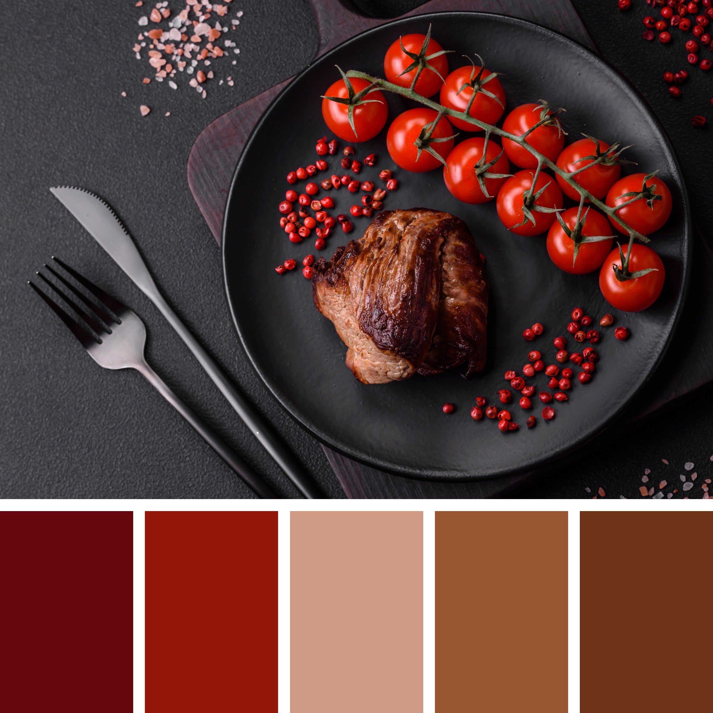 Maroon and Brown Color Palette