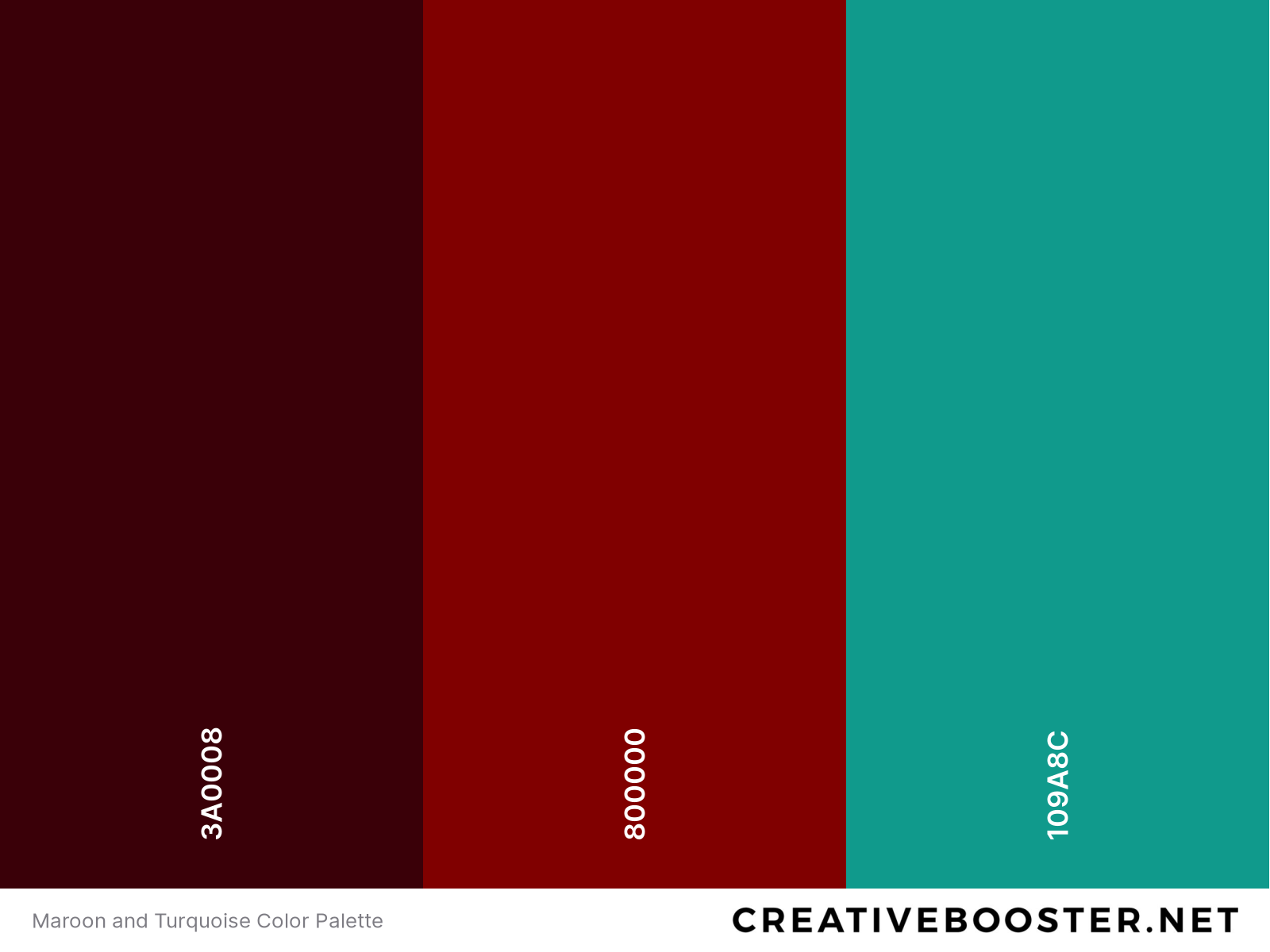 Maroon and Turquoise Color Palette