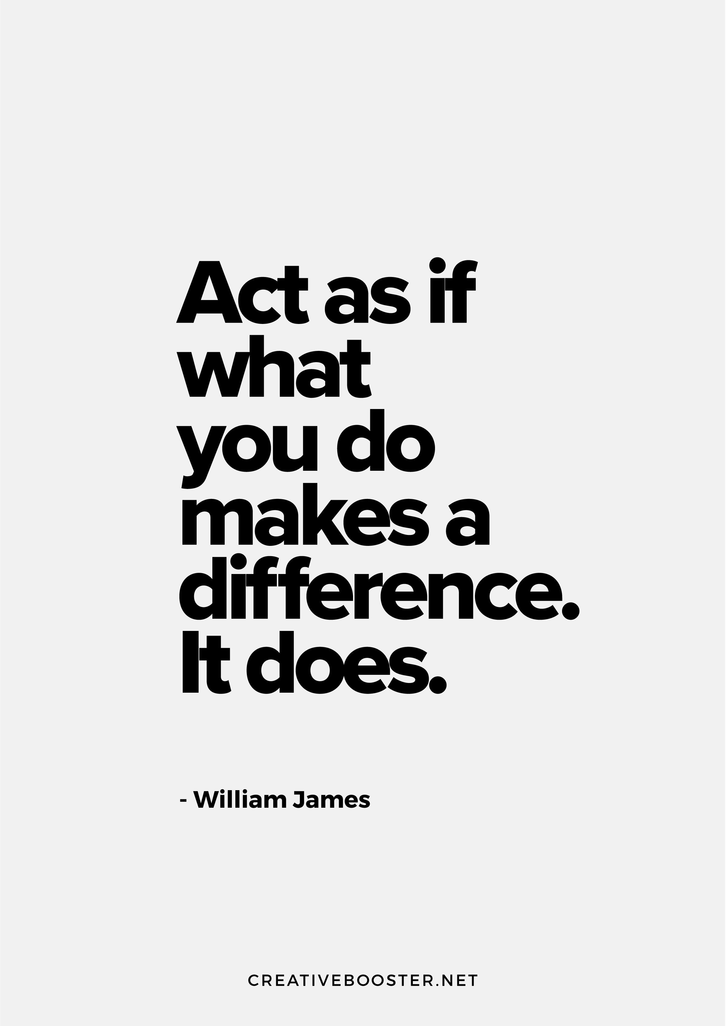 Motivational-You-Got-This-Quotes-"Act as if what you do makes a difference. It does." - William James (Quote Art Print)