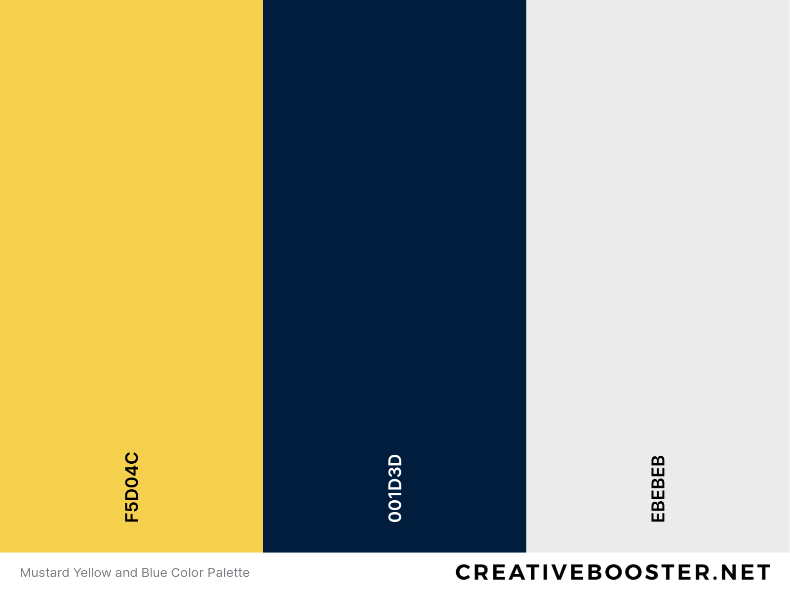 Mustard Yellow and Blue Color Palette