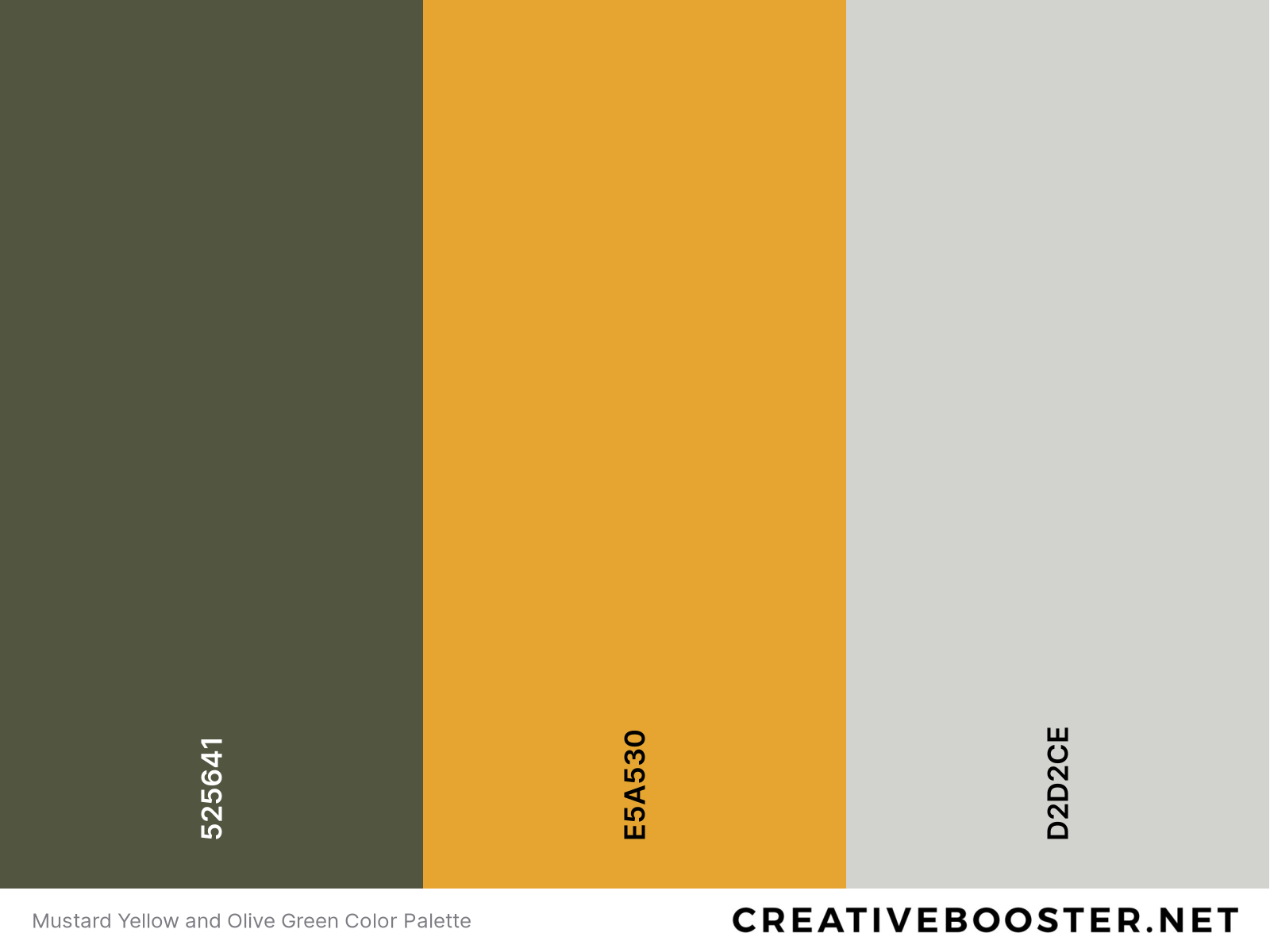 Mustard Yellow and Olive Green Color Palette