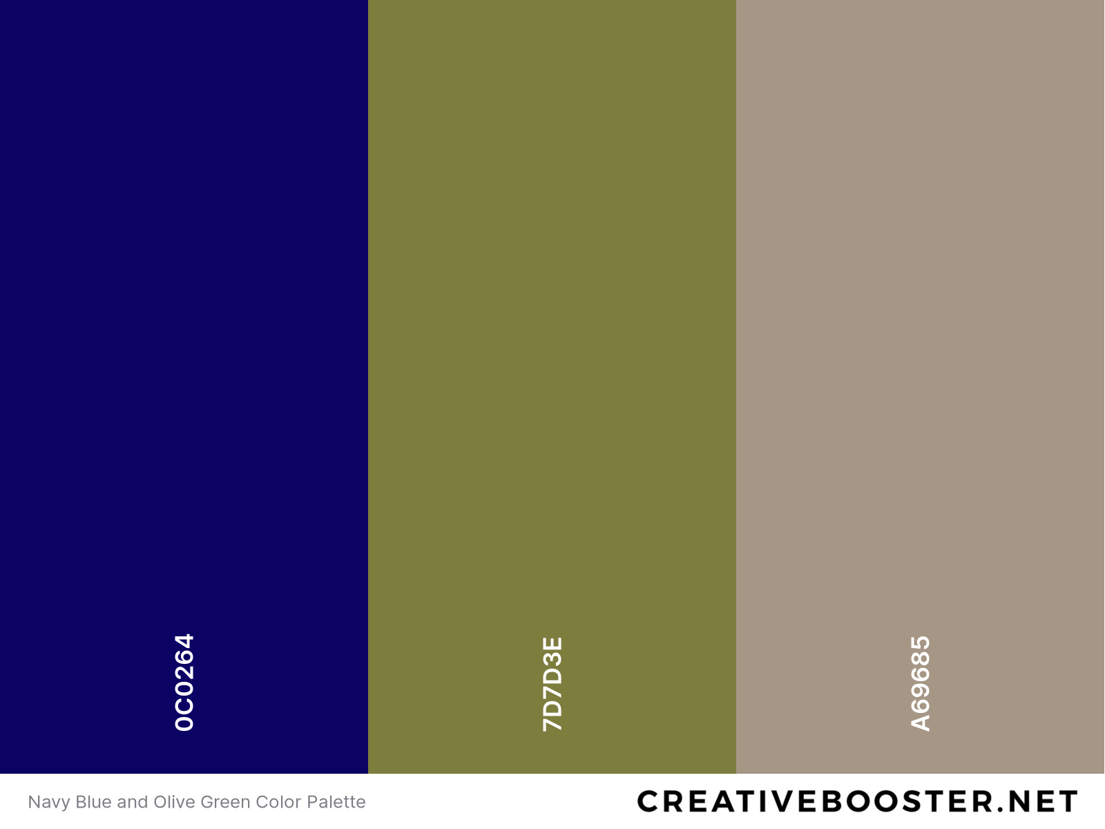 Navy Blue and Olive Green Color Palette