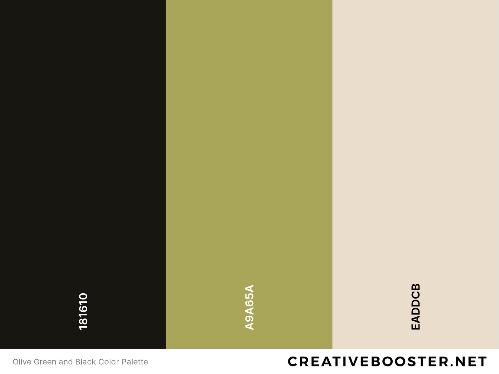 Olive Green and Black Color Palette