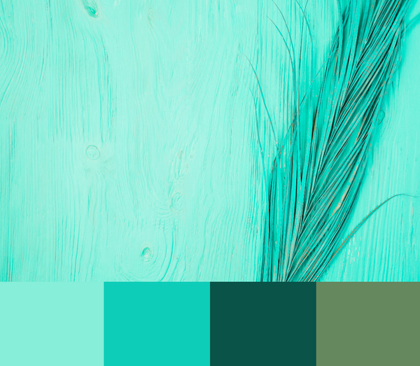 Pastel teal color palette