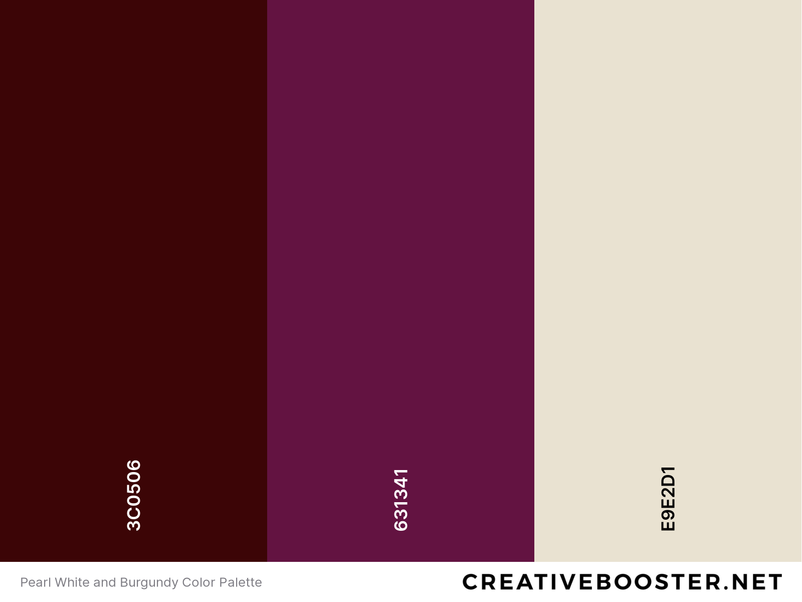 Pearl White and Burgundy Color Palette