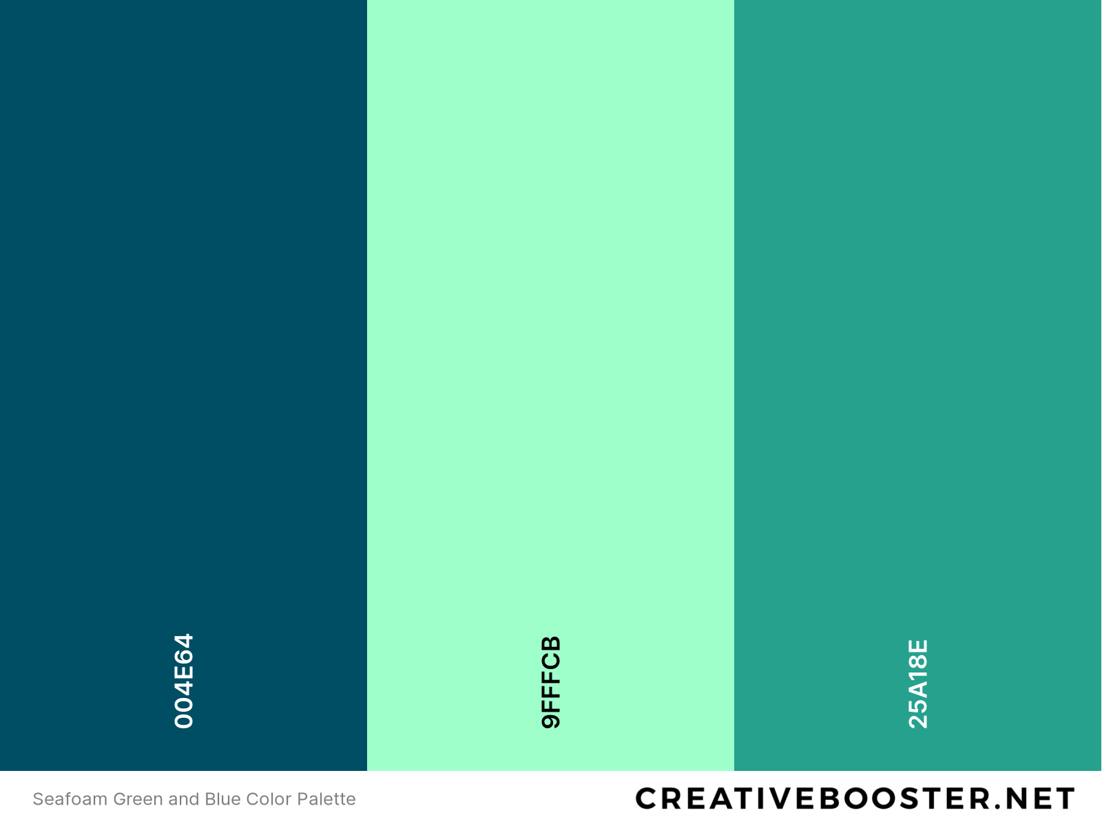 Seafoam Green and Blue Color Palette