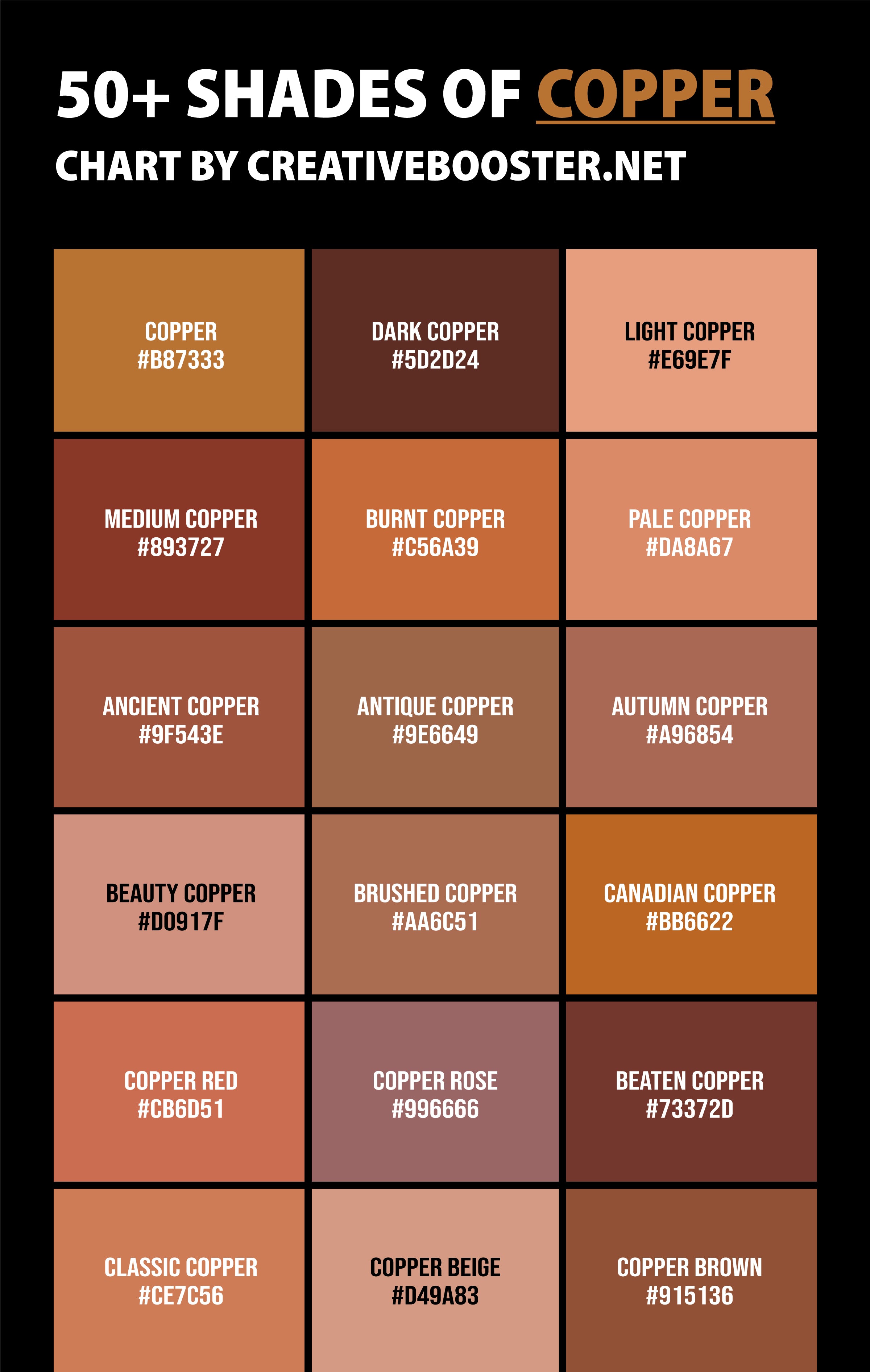 Shades-of-Copper-Color-chart-with-names-and-hex-codes-Pinterest-Tall