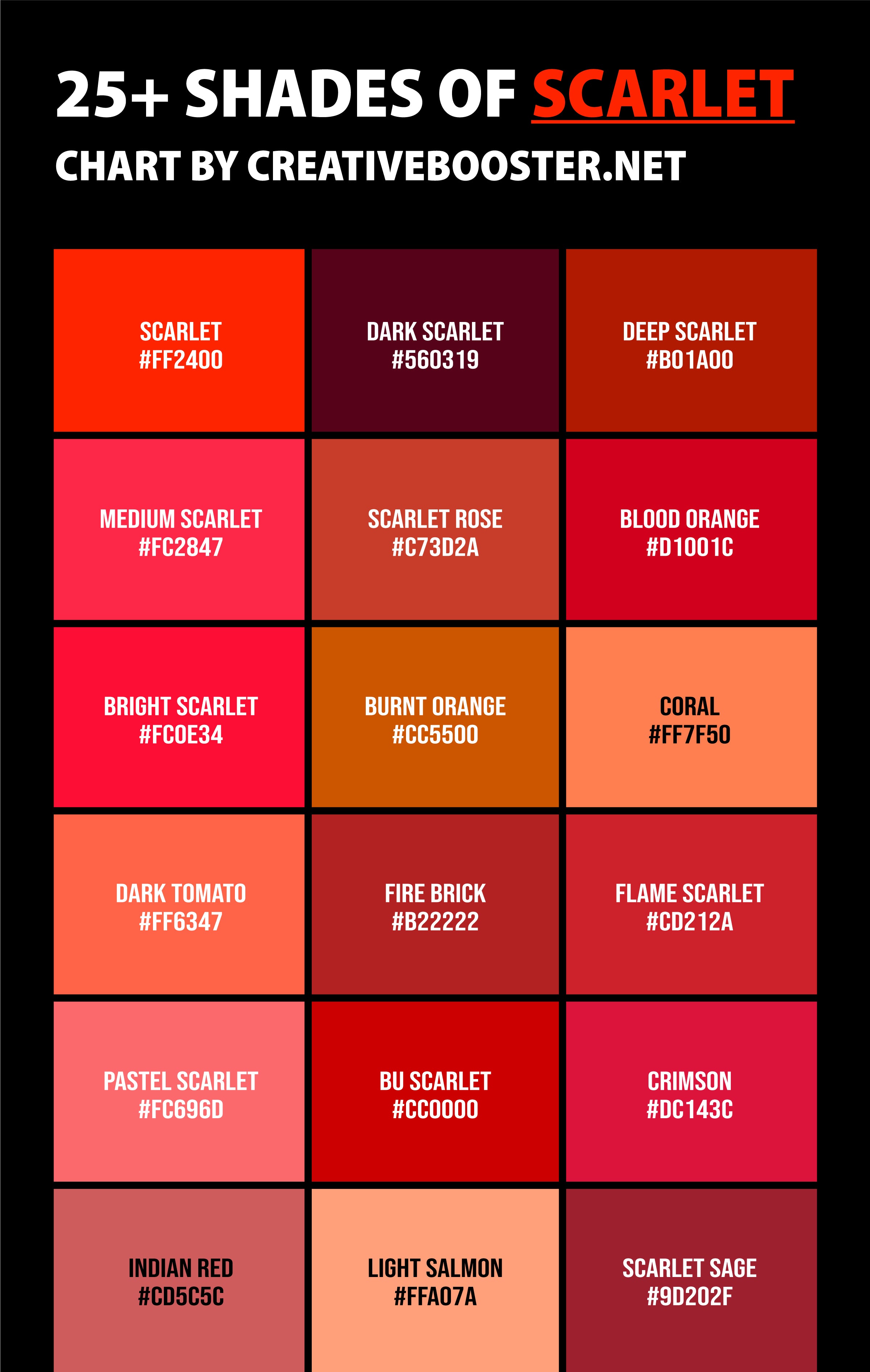 Shades-of-Scarlet-Color-chart-with-names-and-hex-codes-Pinterest-Tall
