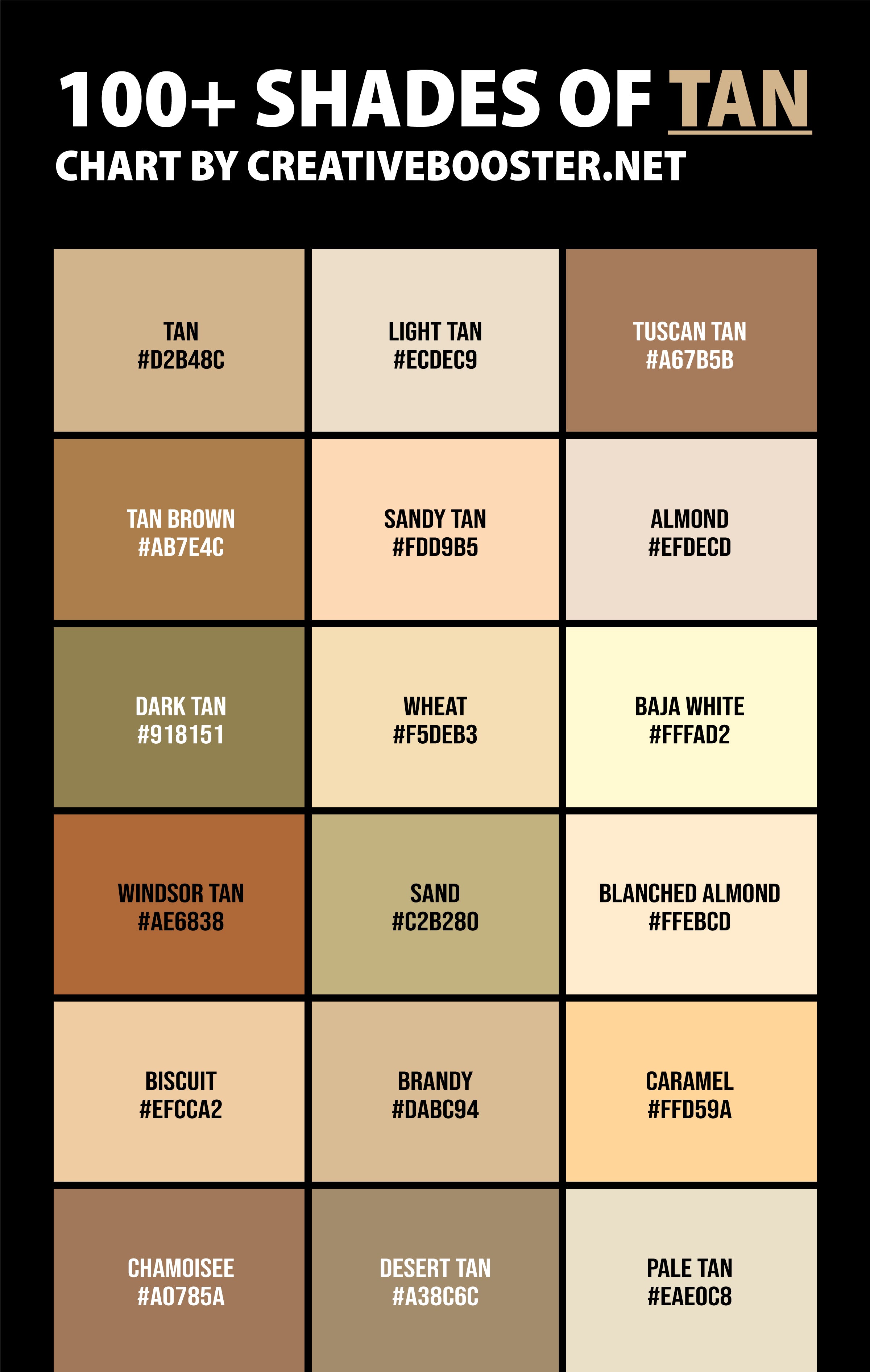 Shades-of-Tan-Color-chart-with-names-and-hex-codes-pinterest-tall