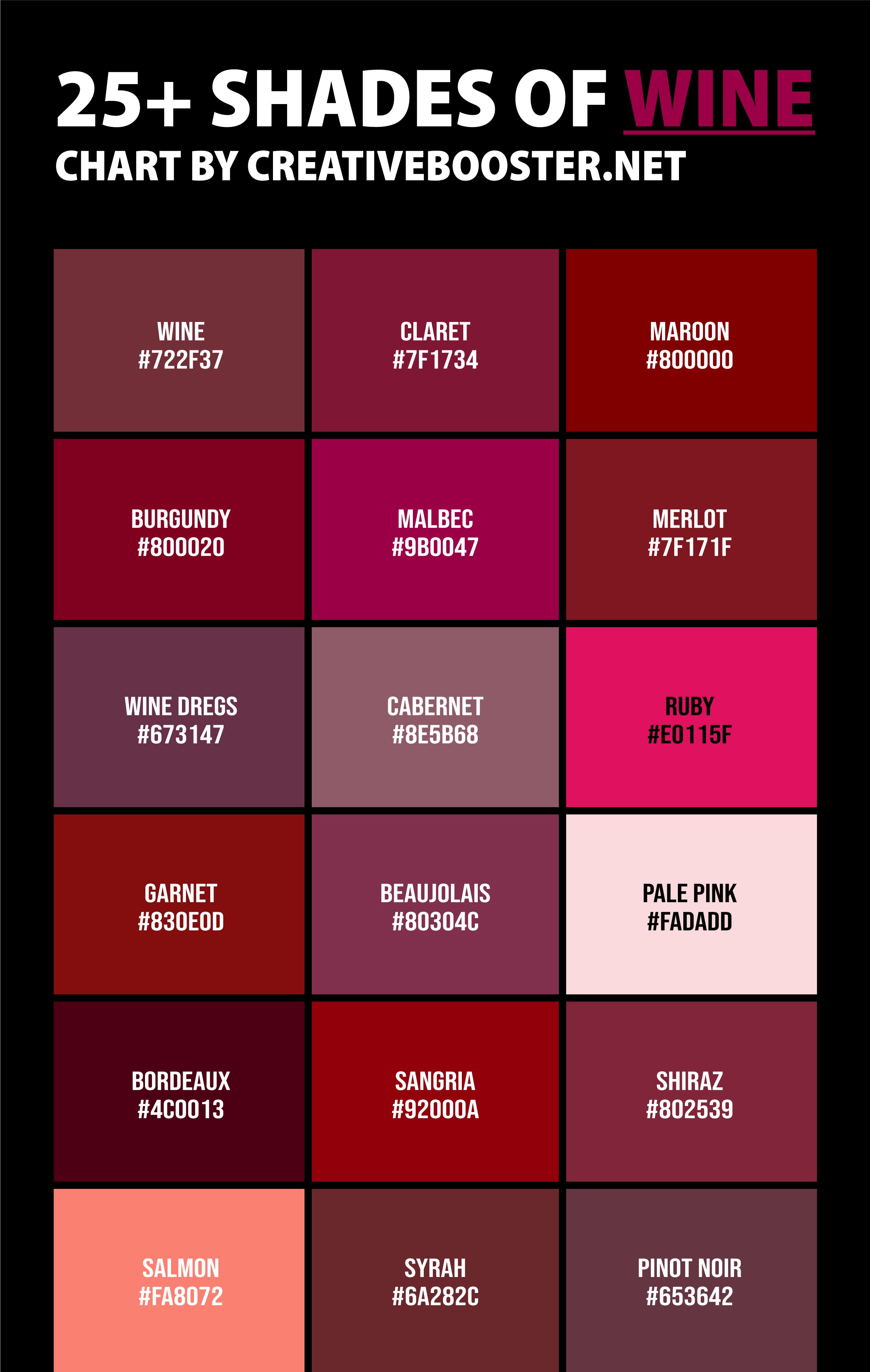 maroon color chart