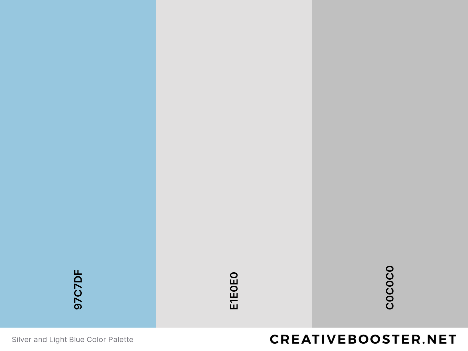 Silver and Light Blue Color Palette