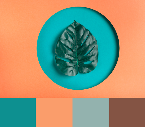 Teal terracotta color palette