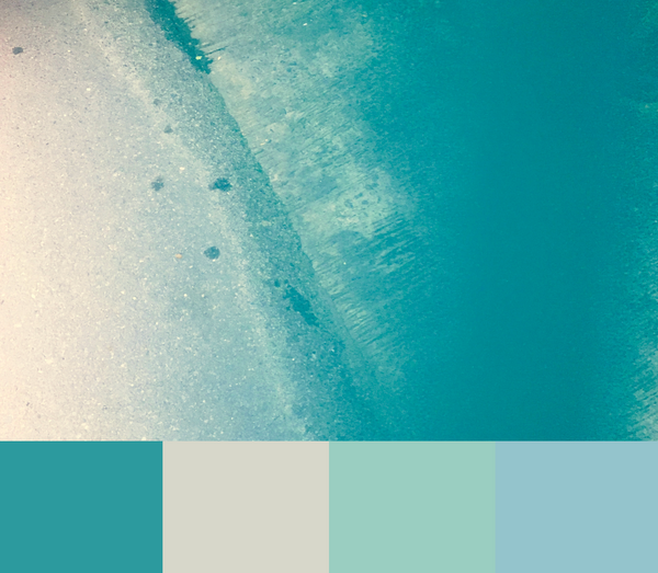 Turquoise teal beach color palette