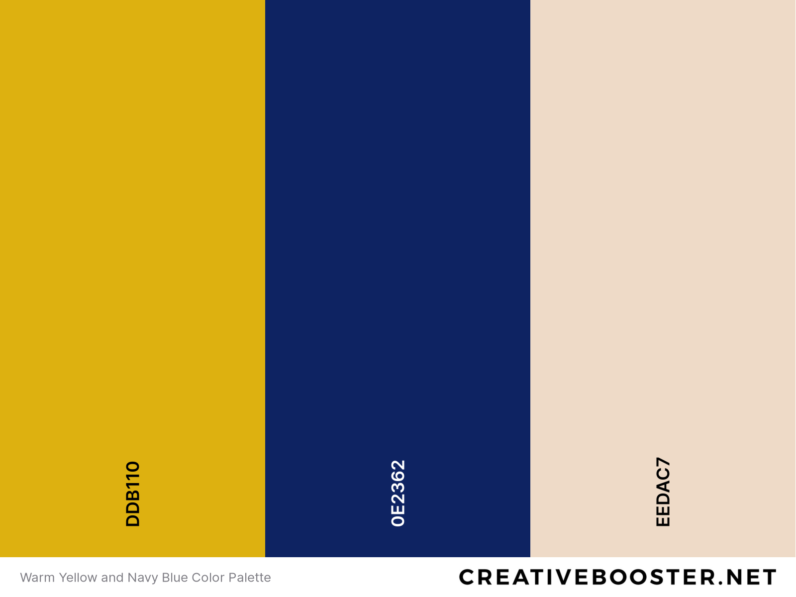 Warm Yellow and Navy Blue Color Palette